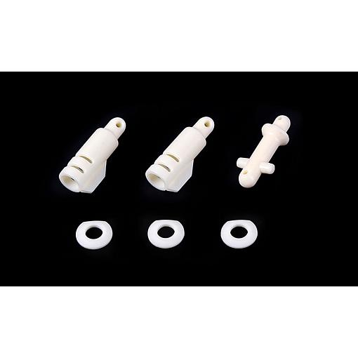 Rovan Baja Side Body Post (2)  & Washers (3) & Front Post White